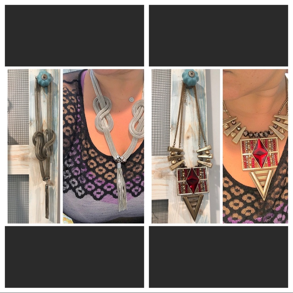 2 bundle costume necklaces